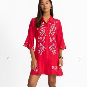 Johnny Was Tiered Flounce Dress